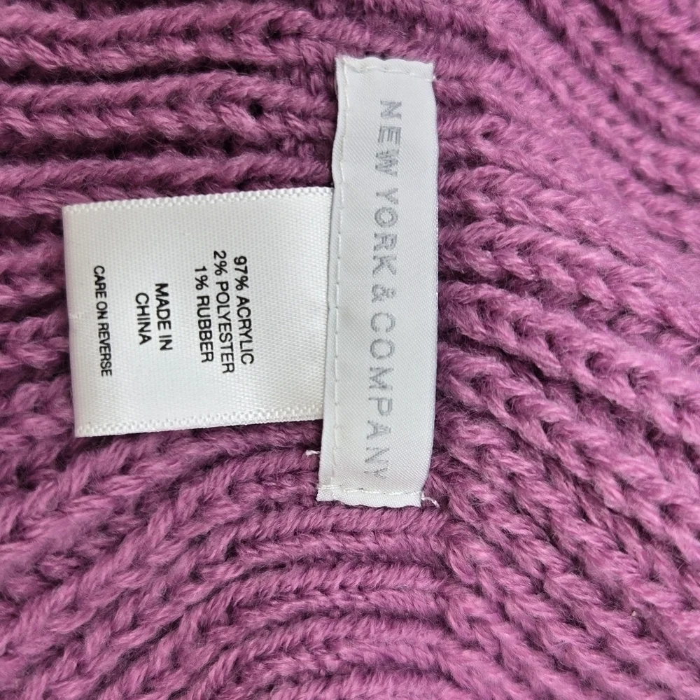 NEW YORK & COMPANY PURPLE MAUVE LONG RUFFLE SCARF WOMEN OS BALLETCORE FAIRYCORE